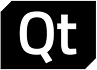 Qt logo on a black background.
