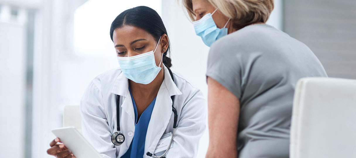 Nurse with patient