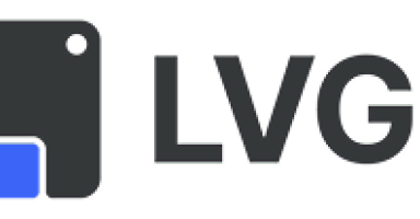 LVGL logo: dark gray icon with orange, green, blue squares, and text LVGL.